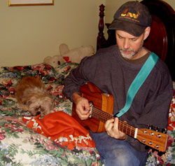 everett playing guitar for melba