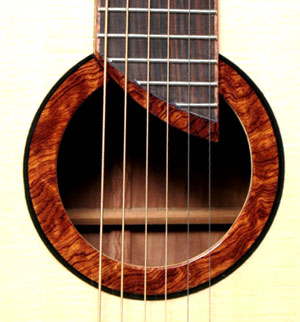 detail of custom everett guitar